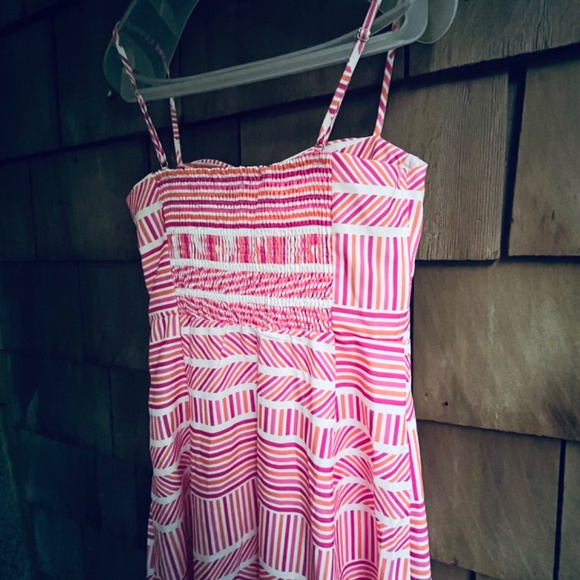 AQUA M, XL Striped Bustier Midi Dress - Exclusive Population Sundress  Smocked - Picture 13 of 16